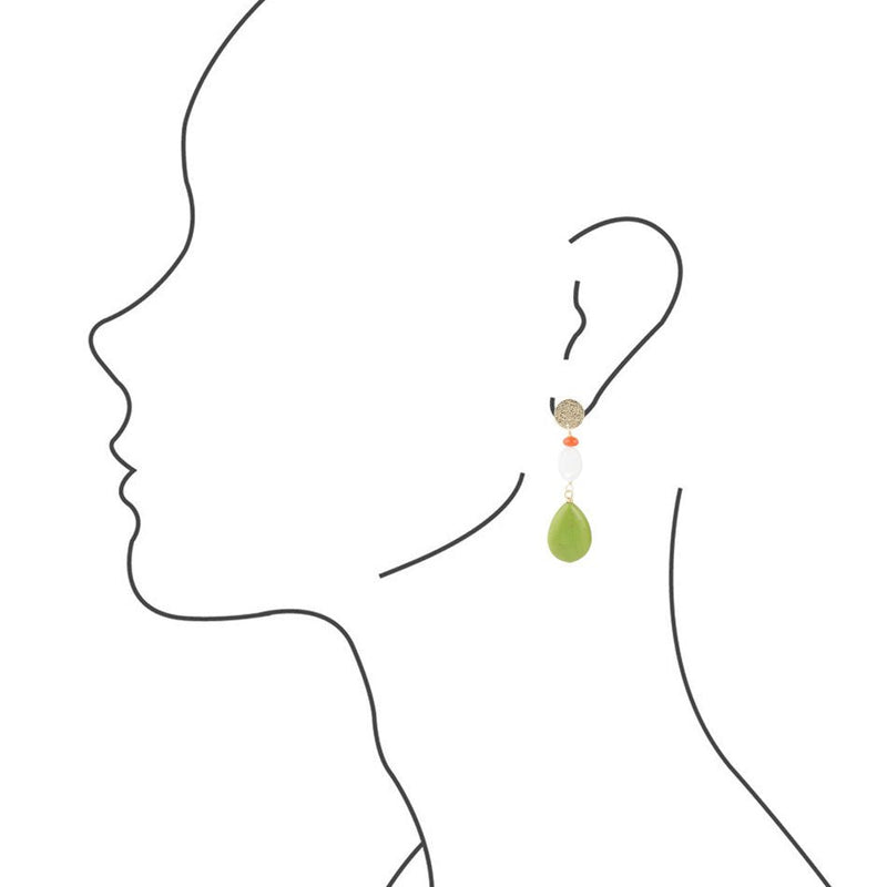 Garden Dreams Lime Turquoise Post Earrings - Barse Jewelry