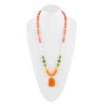 Garden Dreams Orange Quartz Long Necklace - Barse Jewelry