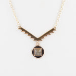 Genuine Labradorite and Bronze Aztec Necklace - Barse Jewelry
