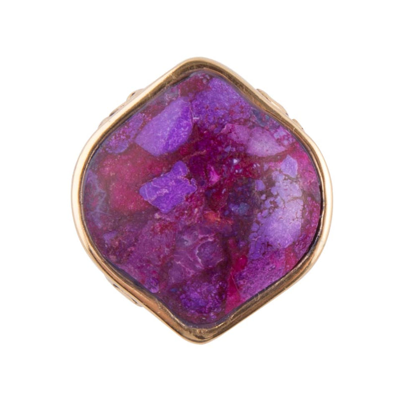 Genuine Purple Turquoise and Bronze Ring - Barse Jewelry