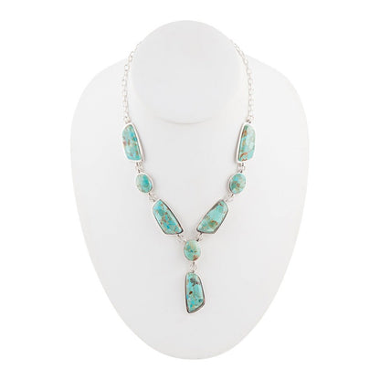 Genuine Turquoise Abstract Necklace - Barse Jewelry