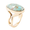Genuine Turquoise and Bronze Oval Ring - Barse Jewelry