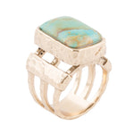 Genuine Turquoise and Bronze Squared Up Ring - Barse Jewelry