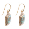 Genuine Turquoise Bronze Abstract Earring - Barse Jewelry