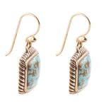 Genuine Turquoise Bronze Abstract Earring - Barse Jewelry
