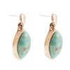 Genuine Turquoise Hammered Post Drop Earring - Barse Jewelry
