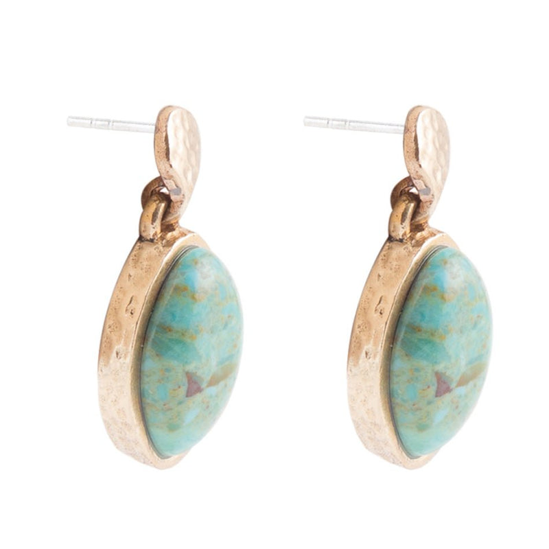 Sleeping Beauty Turquoise Earrings - Sterling Silver or 14k Gold Fill –  Glass Palace Arts