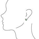 Genuine Turquoise Stud Bronze Earrings - Barse Jewelry