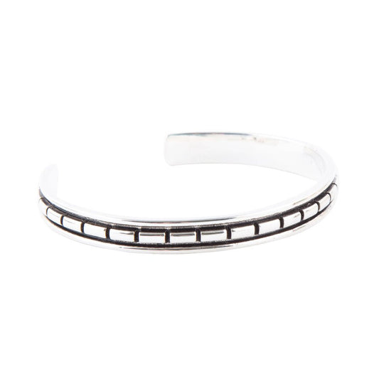 Geometric All Sterling Silver Cuff Bracelet