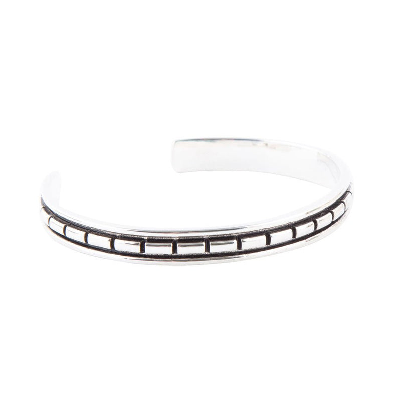 Geometric All Sterling Silver Cuff Bracelet - Barse Jewelry