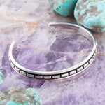 Geometric All Sterling Silver Cuff Bracelet - Barse Jewelry