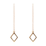 Geometric Threader Earring - Bronze - Barse Jewelry