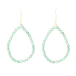 Green Aventurine Loop Drop Earrings - Barse Jewelry