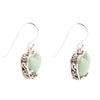 Green Turquoise and Sterling Silver Heart Earrings - Barse Jewelry