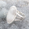 Grey Quartz and Sterling Silver Oval Ring - Barse Jewelry