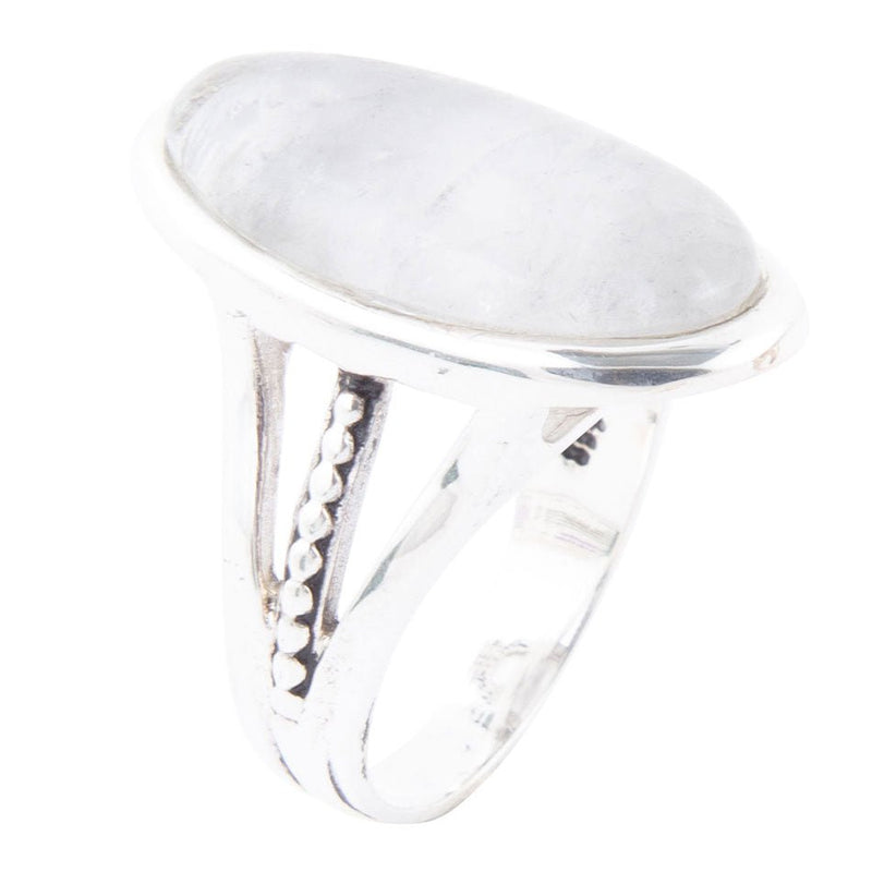 Grey Quartz and Sterling Silver Oval Ring - Barse Jewelry