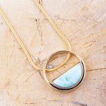 Half Moon Larimar Necklace - Barse Jewelry