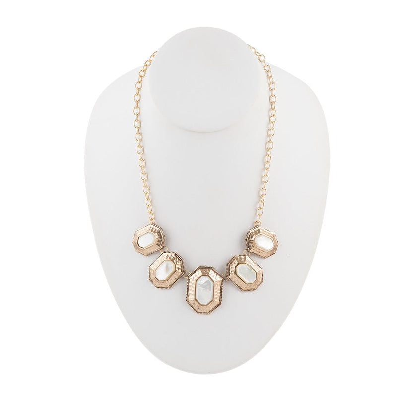 Hall of Fame Mother of Pearl Statement Necklace - Barse Jewelry