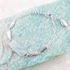 Hammered Silver and Amazonite Link Bracelet - Barse Jewelry