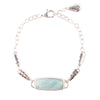 Hammered Silver and Amazonite Link Bracelet - Barse Jewelry