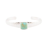 Hammered Sterling Silver and Turquoise Cuff Bracelet - Barse Jewelry
