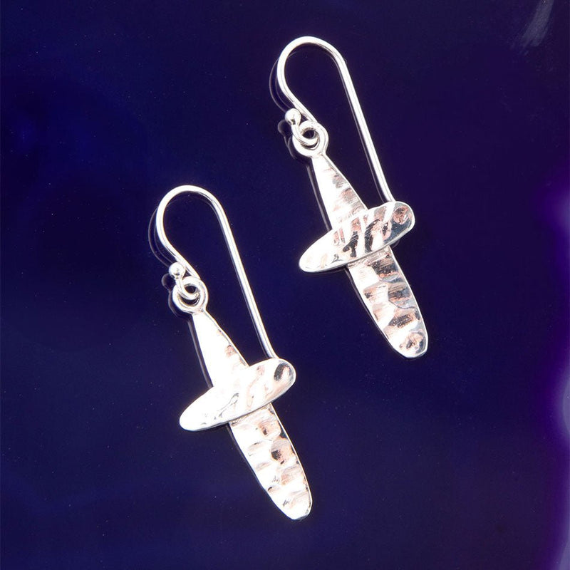 Hammered Sterling Silver Cross Earrings - Barse Jewelry