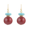 Hanging Red Earrings - Barse Jewelry