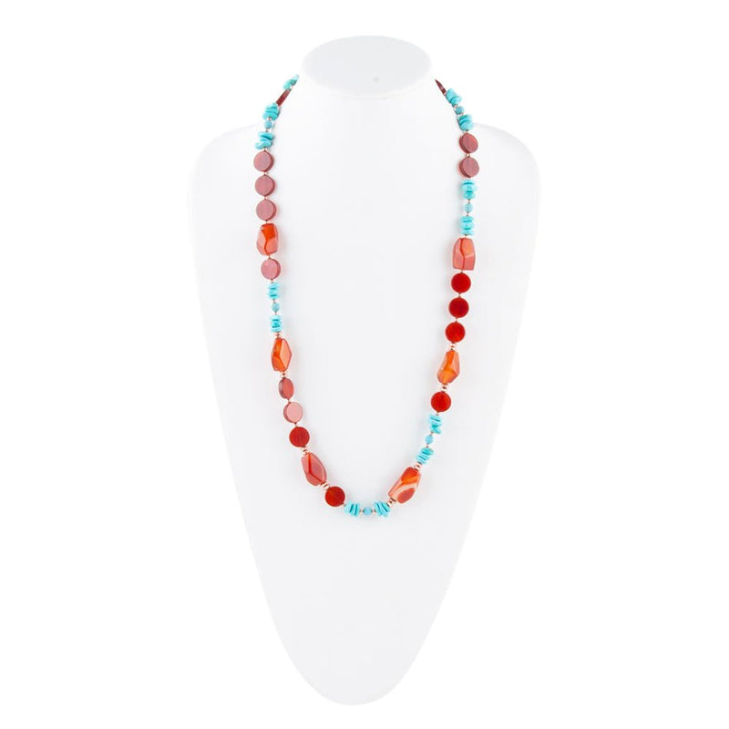 Headed West Long Carnelian Necklace - Barse Jewelry