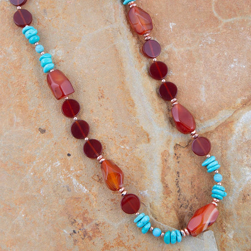 Headed West Long Carnelian Necklace - Barse Jewelry