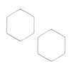 Hexagon Front Hoop - Sterling Silver - Barse Jewelry
