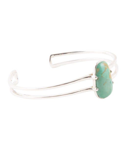 High Class Turquoise and Sterling Silver Cuff Bracelet