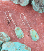High Class Turquoise and Sterling Silver Linear Drop Earrings - Barse Jewelry