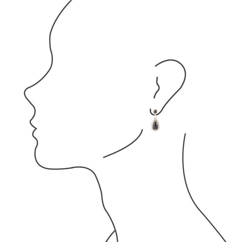 Hinged Black Onyx Earring - Barse Jewelry