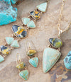 Hinged Bumblebee Jasper and Green Turquoise Bracelet - Barse Jewelry