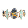 Hinged Bumblebee Jasper and Green Turquoise Bracelet - Barse Jewelry
