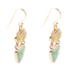 Hinged Bumblebee Jasper and Green Turquoise Earrings - Barse Jewelry