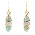 Hit a Triple Turquoise and Labradorite Earring - Barse Jewelry