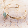 Hush Aventurine and Bronze Cuff Bracelet - Barse Jewelry