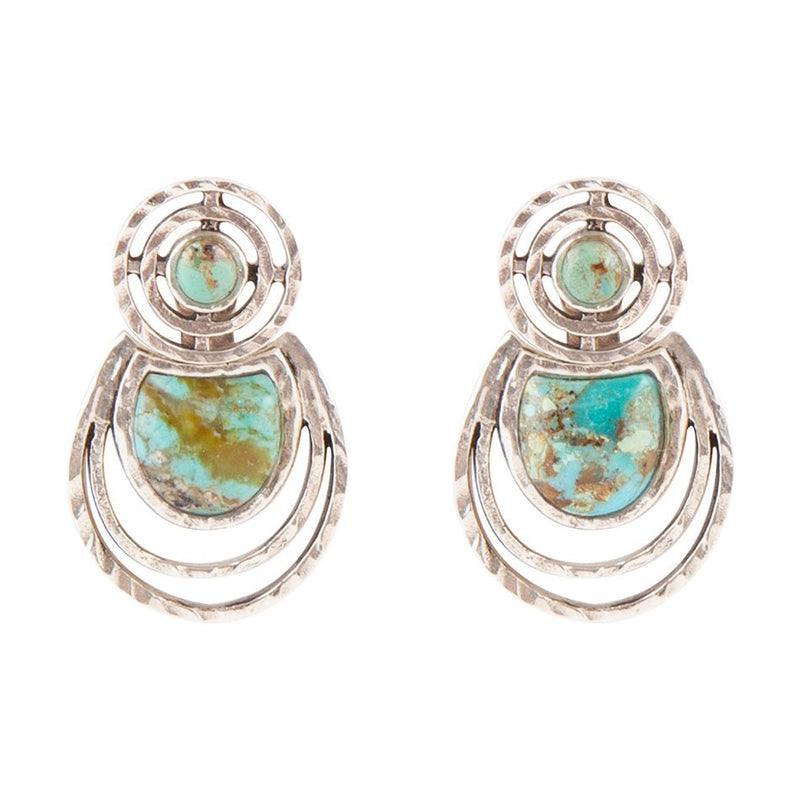 Hypnosis Turquoise and Sterling Silver Earrings - Barse Jewelry