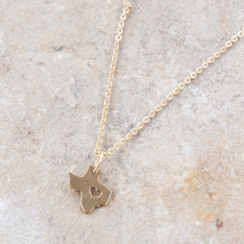 I Love Texas Bronze Necklace - Barse Jewelry