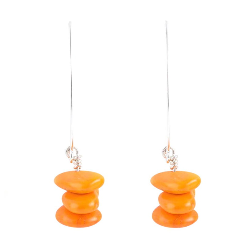 I See Your Point - Orange Sponge Coral Earring - Barse Jewelry