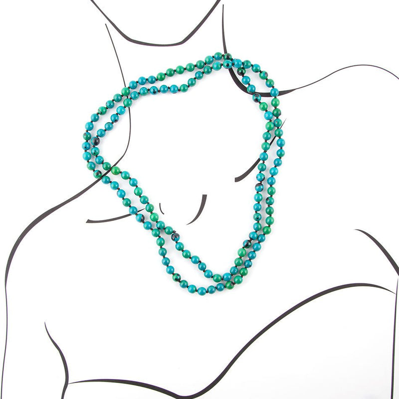 Immeasurable Azurite Wrap Necklace - Barse Jewelry