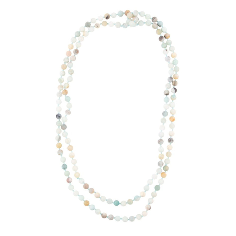 Immeasurable Matte Bead Necklace - Amazonite - Barse Jewelry