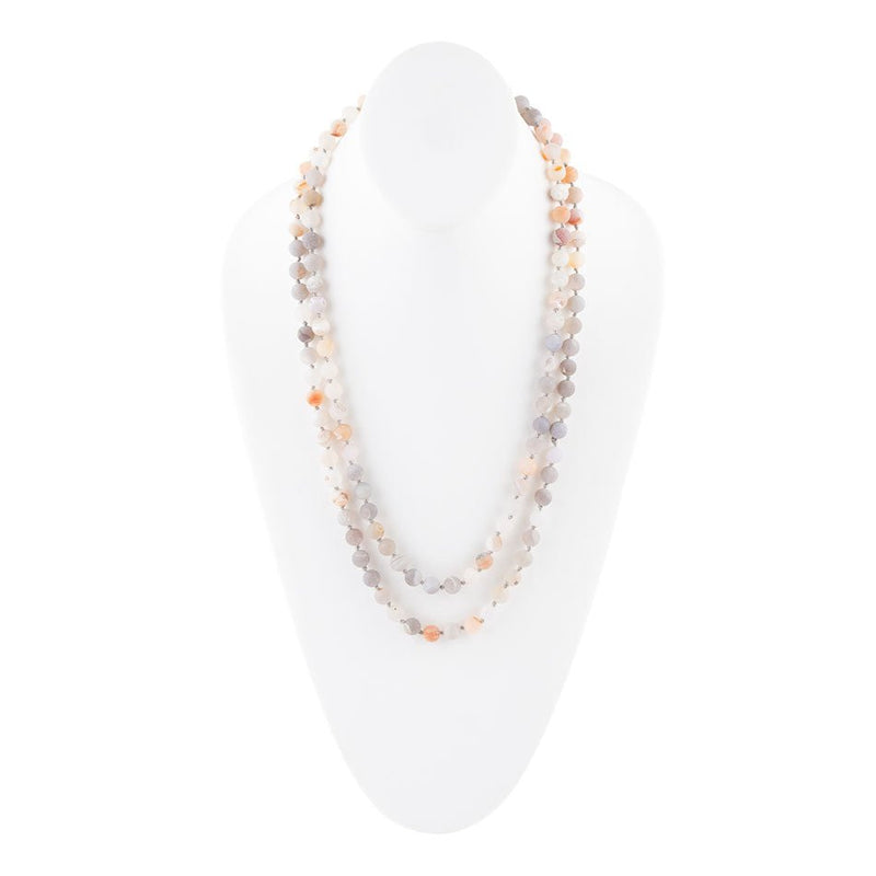 Immeasurable Natural Agate Wrap Necklace - Barse Jewelry