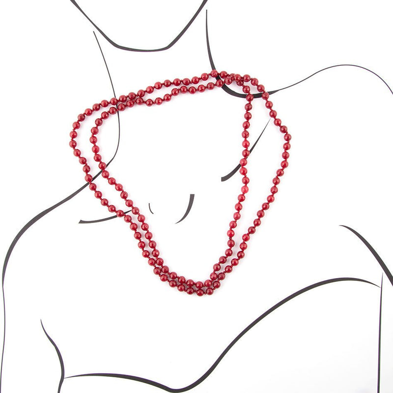 Immeasurable Scarlet Jade Wrap Necklace - Barse Jewelry