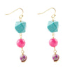 In Bloom Turquoise and Jade Linear Earrings - Barse Jewelry