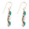 In The Bloom Green Onyx and Variscite Bronze Earrings - Barse Jewelry