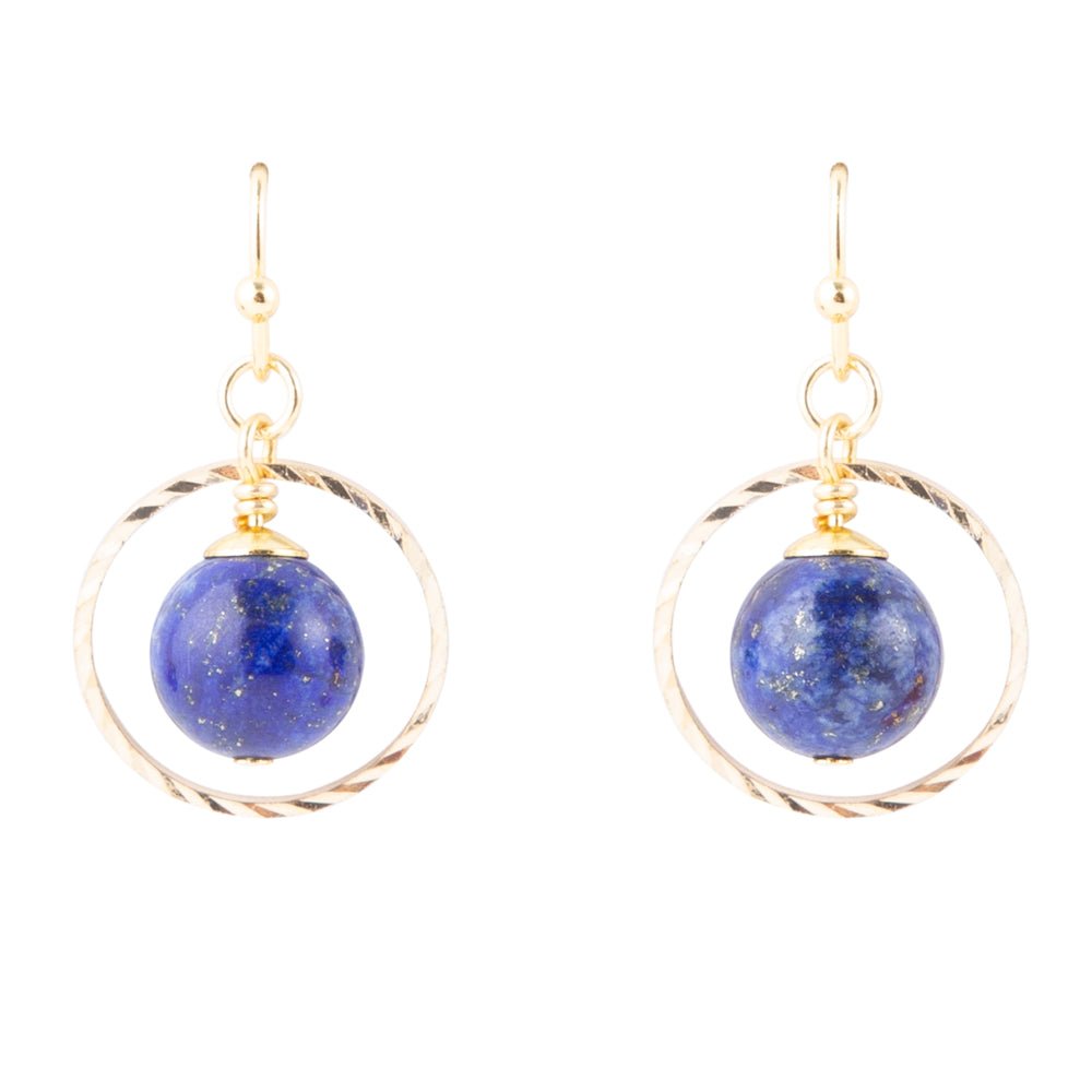 In The Loop Lapis Earrings - Barse Jewelry