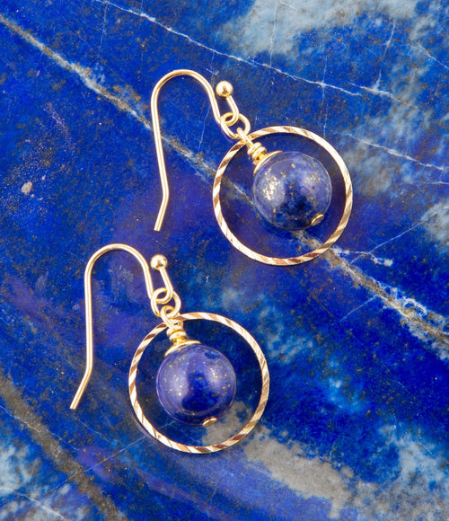 In The Loop Lapis Earrings - Barse Jewelry