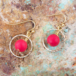 In The Loop Red Magnesite Earrings - Barse Jewelry